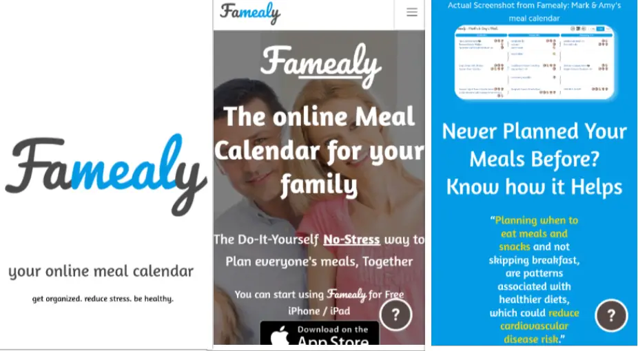 Famealy: an online meal calendar