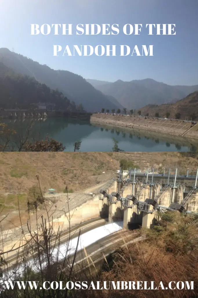 Expansive view of Pandoh Dam
