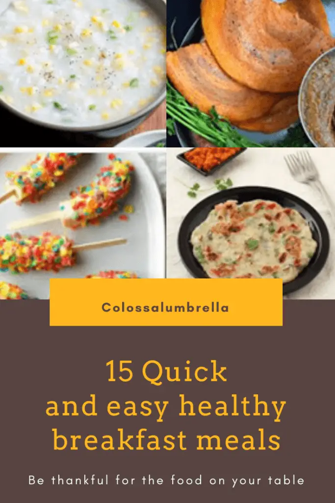 15 quick and easy healthy breakfast meals