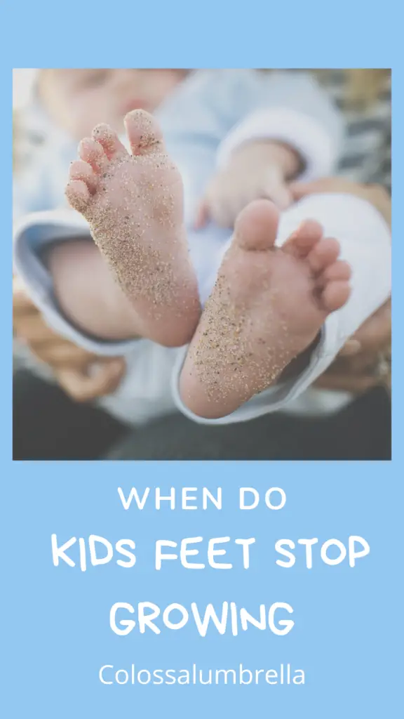 when do kids feet stop growing