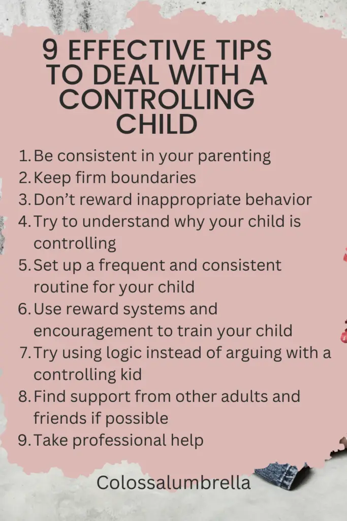 how to deal with a controlling child