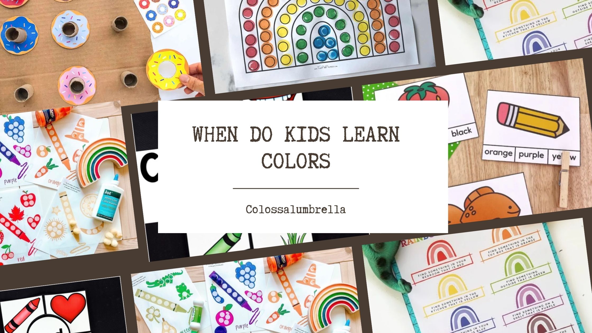 When do kids learn colors