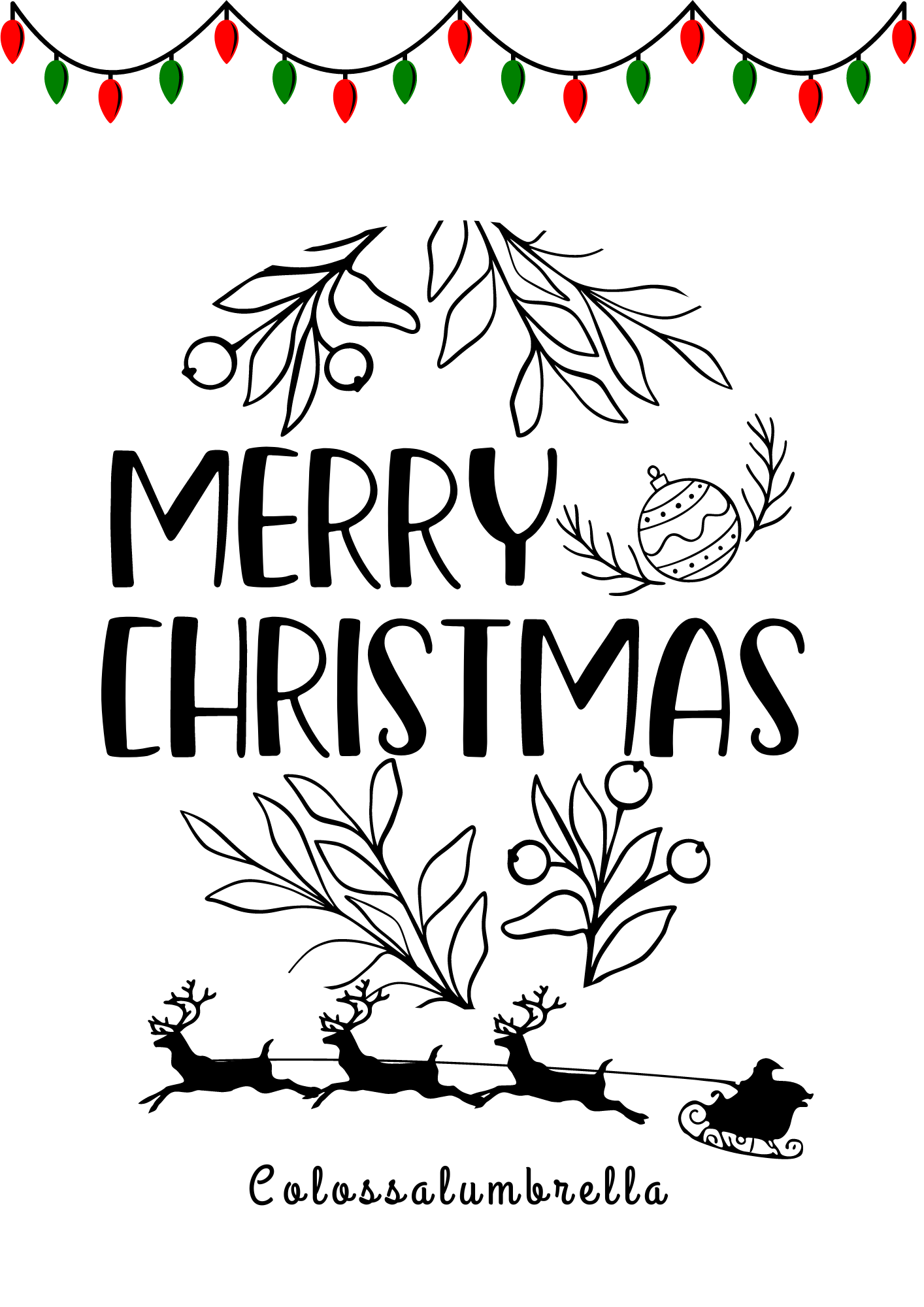 11 Christmas coloring pages free printable for Some Holiday Fun!