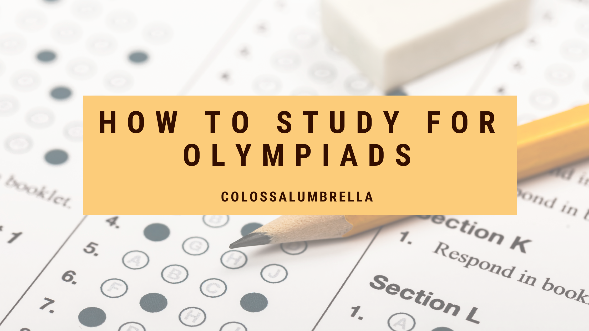 how to study for olympiads