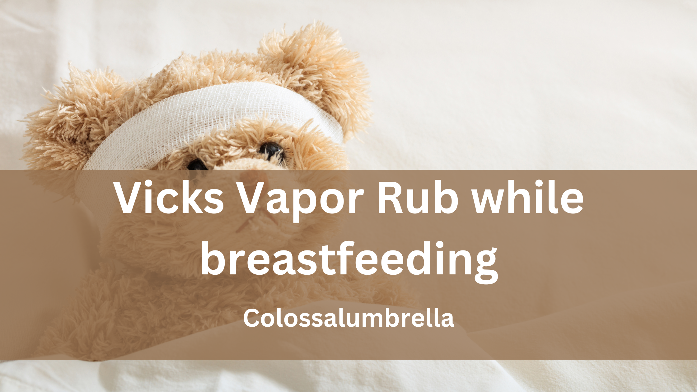 Can I use Vicks while breastfeeding