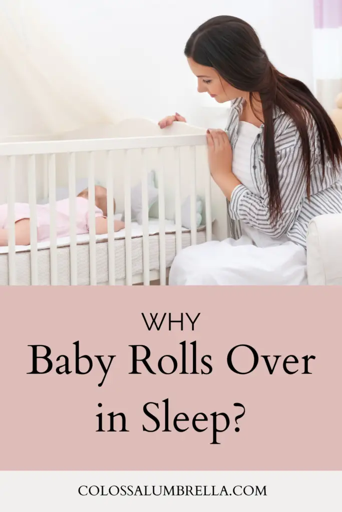 baby rolls over in sleep and cries
