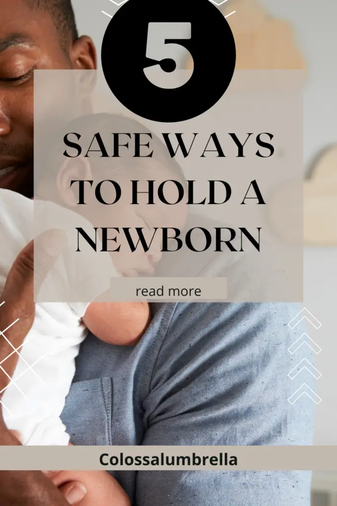 how to hold a newborn upright