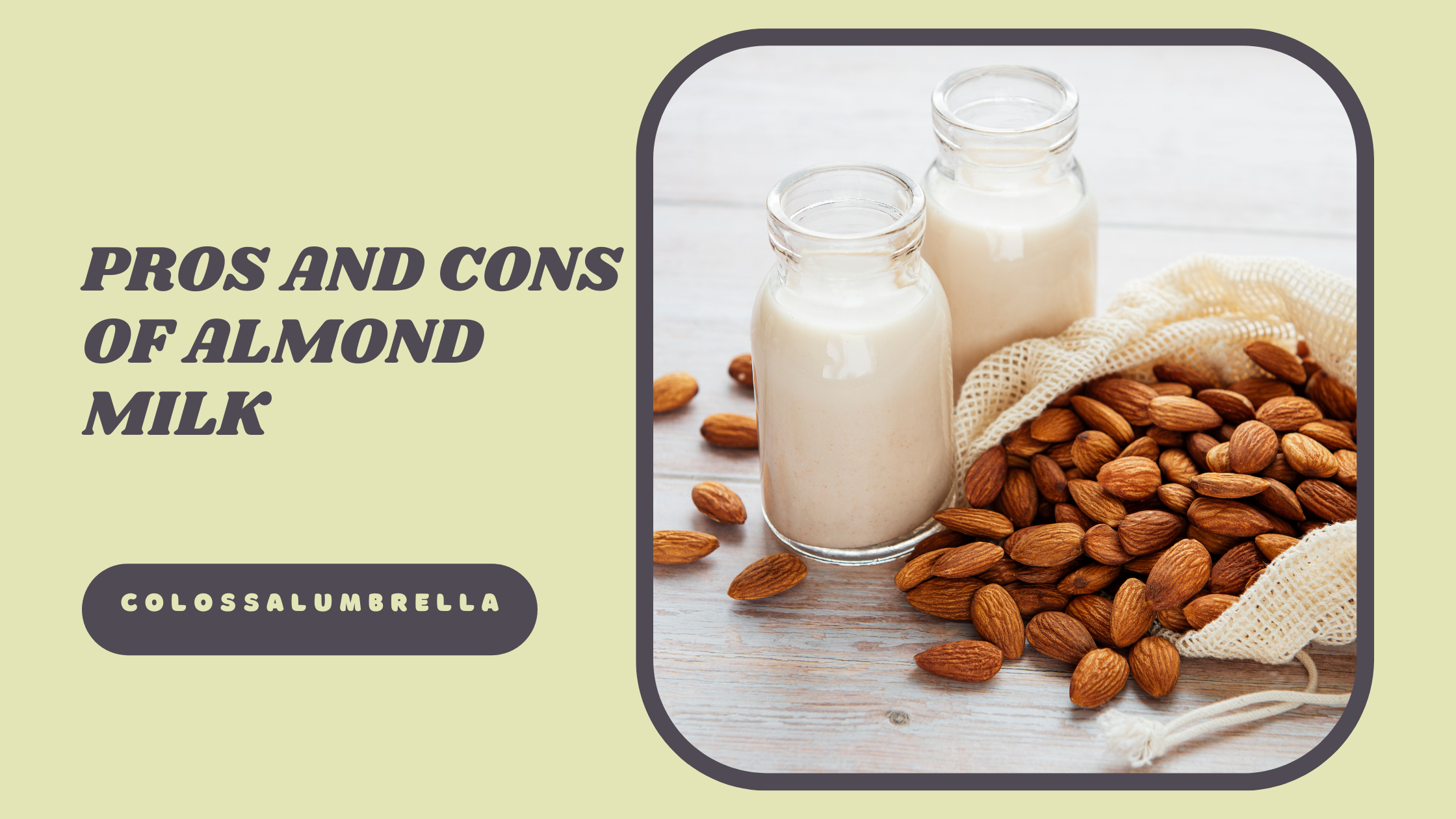 almond milk for toddlers pros and cons