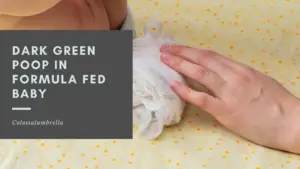 How to stop dark green poop in formula fed baby