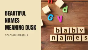 100 beautiful names meaning dusk